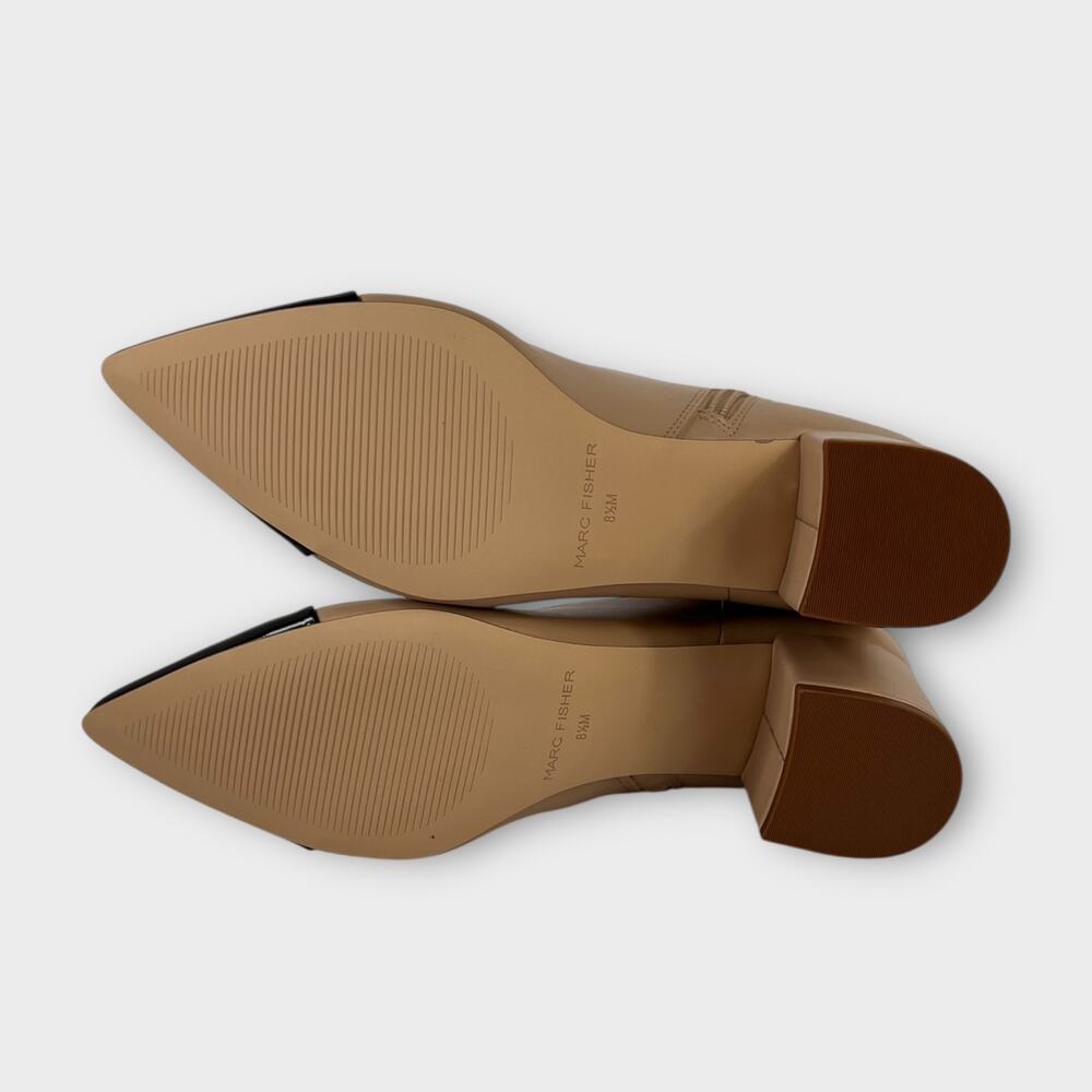 Marc Fisher Jelanie Block Heel Bootie in Latte Size 8.5 NEW - Picture 4 of 7